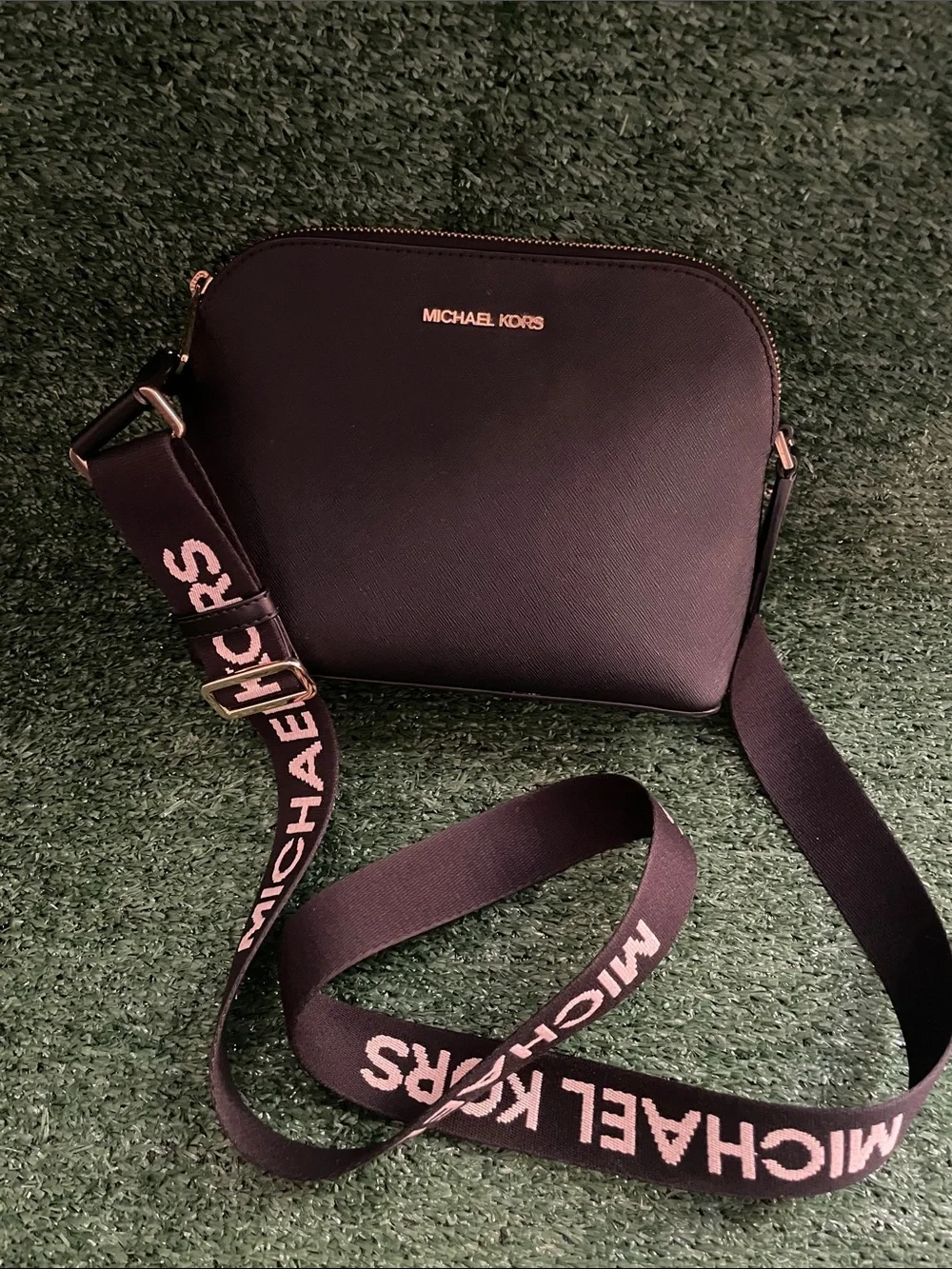 Michael Kors Black Crossbody Bag with Logo Strap